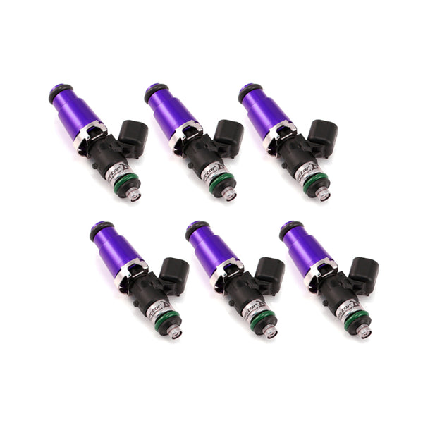 Injector Dynamics 1340cc Injectors - 60mm Length - 14mm Purple Top - 14mm Lower O-Ring (Set of 6) - 1300.60.14.14.6 for 1996-