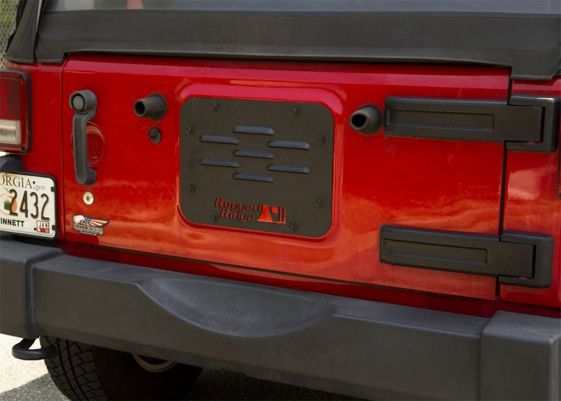 Rugged Ridge Tire Carrier Delete Plate 07-18 Jeep Wrangler JK - 11586.10