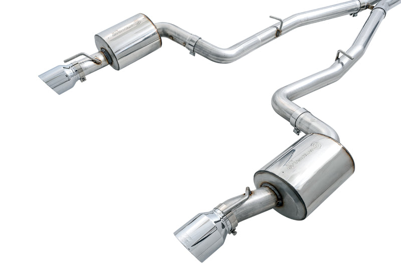 AWE Tuning 2015+ Dodge Charger 6.4L/6.2L SC Non-Resonated Touring Edition Exhaust - Silver Tips - 3020-32056