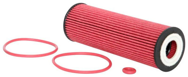K&N Ford / Lincoln 1.938in OD x 5.5in H Oil Filter - HP-7037 for 2015-2025 Ford F 150 - front view