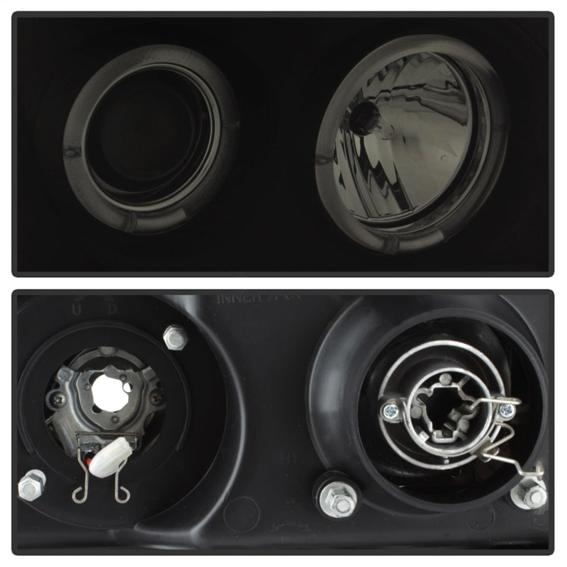 Spyder GMC Sierra 1500/2500 07-13 Projector Headlights LED Halo- LED Blk Smke PRO-YD-GS07-HL-BSM - 5078506