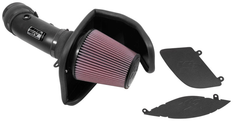 K&N 2017 Dodge Challenger Hellcat SC V8-6.2L F/l Typhoon Air Intake - 69-2553TTK for 2017-2023 Dodge Challenger - front view