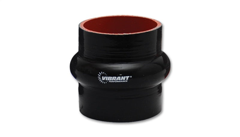 Vibrant 4 Ply Reinforced Silicone Hump Hose Connector - 4.5in I.D. x 3in long (BLACK) - 2738