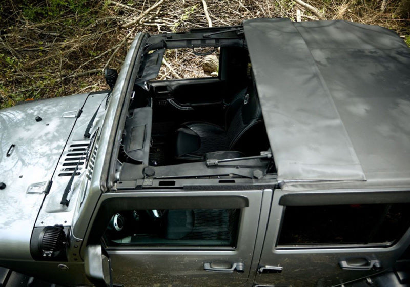 Rampage 2007-2018 Jeep Wrangler(JK) Unlimited 4-Door Trailview Tonneau Top - Black Diamond - 990135