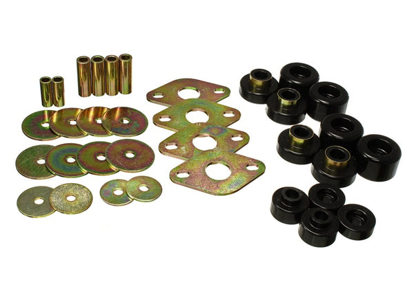 Energy Suspension 01-04 Toyota Tacoma Prerunner Body Bushing Mount Set - Black - 8.4112G for 2001-2004 Toyota Tacoma - front 