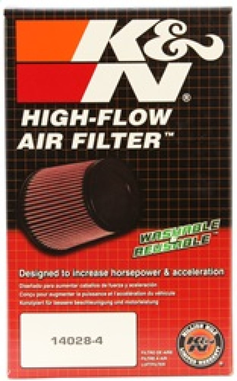 K&amp;N Universal Chrome Oval Tapered Air Filter - 2in Flg ID x 4in OS L 3in OS W x 2.75in H - RC-1824