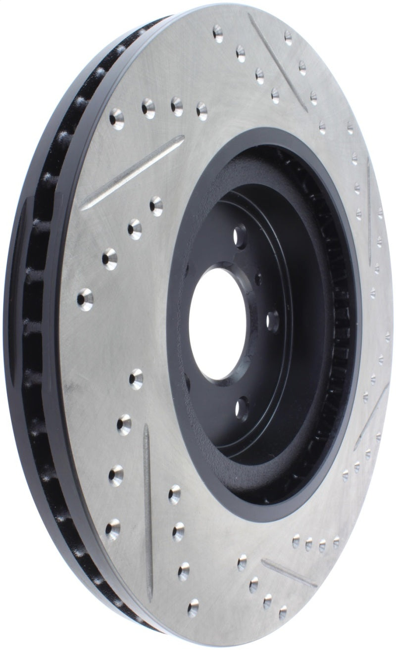 StopTech Infiniti G37 / Nissan 370Z SportStop Slotted &amp; Drilled Front Right Rotor - 127.42100R