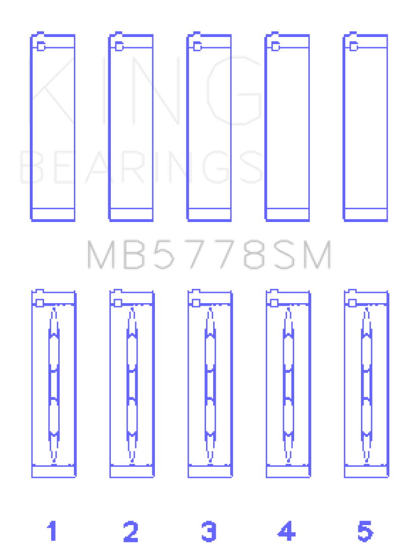 King Audi/VW 1.8/2.0 TSI/TFSI (Size STD) Main Bearing Set - MB5778SM