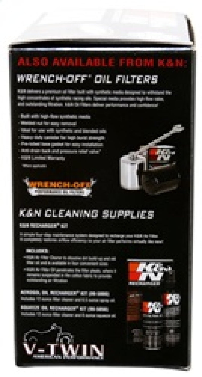 K&N Replacement Unique Air Filter 6.625in L x 4.75in W x 1.625in H with 1 Flange for Harley Davidson - HD-1614