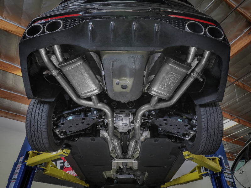aFe 22-23 Kia Stinger L4-2.5L Turbo Gemini XV 3in to Dual 2-1/2in Cat-Back Exhaust System w/ Cut-Out - 49-37024