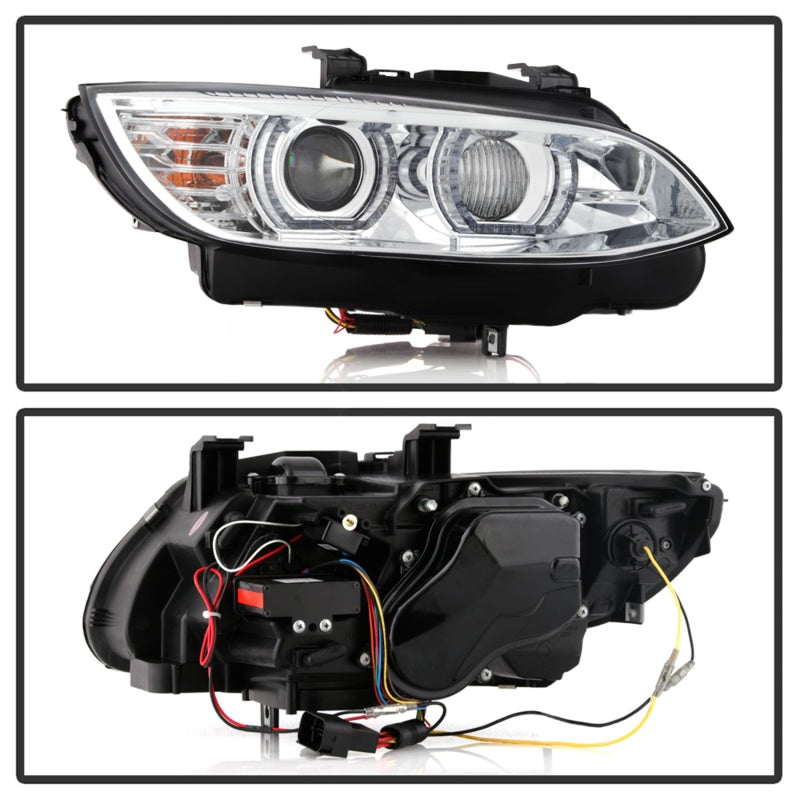 Spyder 08-10 BMW F92 3 Series Proj Headlight - High Beam H3 DRL LED - Chrome - PRO-YD-BMWE9208-DRL-C - 5086518
