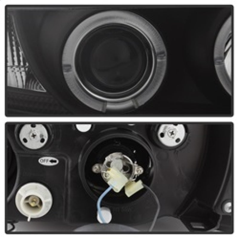 Spyder BMW Z3 96-02 Projector Headlights LED Halo Black High H1 Low H1 PRO-YD-BMWZ396-HL-BK - 5009081