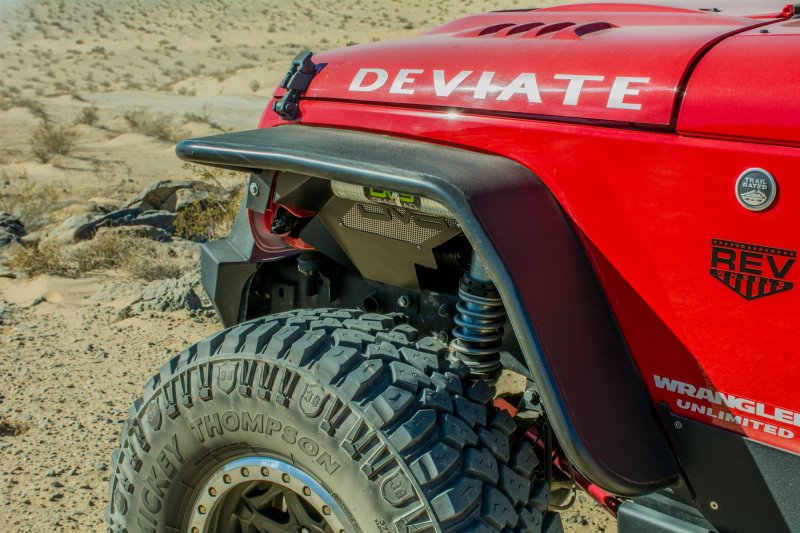 DV8 Offroad 07-18 Jeep Wrangler JK Front &amp; Rear Flat Tube Fenders - FENDB-02