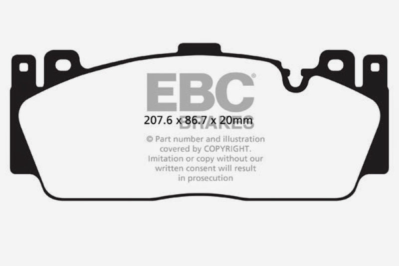 EBC 12+ BMW M5 4.4 Twin Turbo (F10) Yellowstuff Front Brake Pads - DP42148R