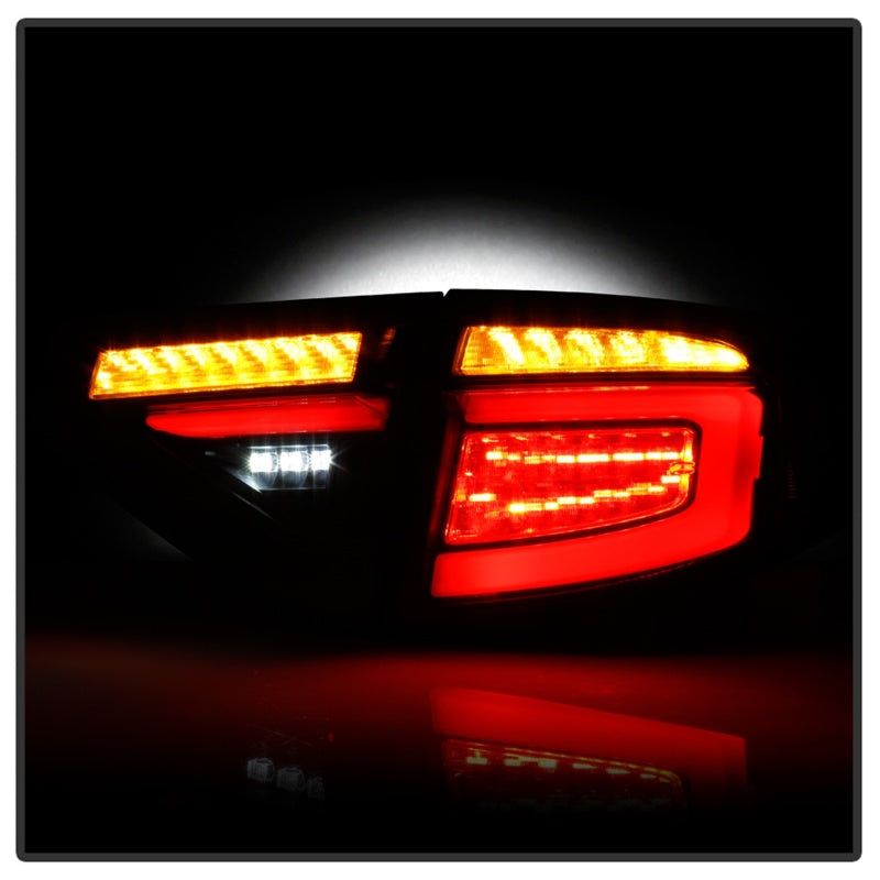 Spyder 08-14 Subara Impreza WRX Hatchback LED Tail Lights Seq Signal Blk Smoke ALT-YD-SI085D-SEQ-BSM - 5086747