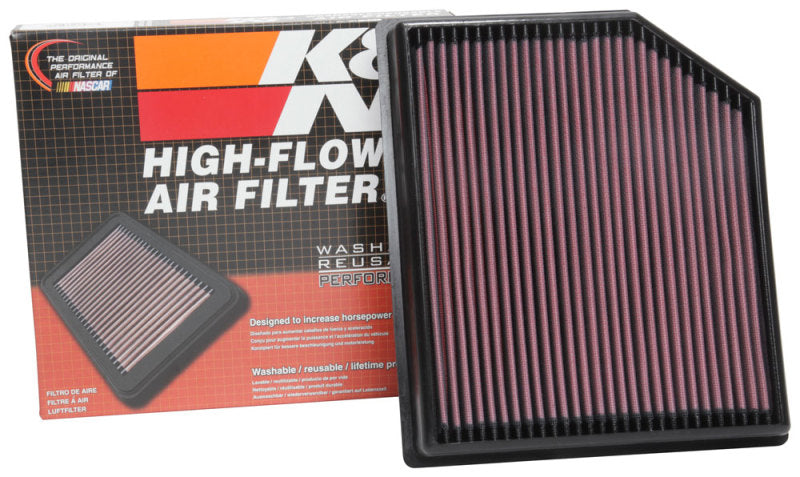 K&N 2018 Jeep Grand Cherokee V8-6.2L F/I Replacement Drop In Air Filter - 33-5077