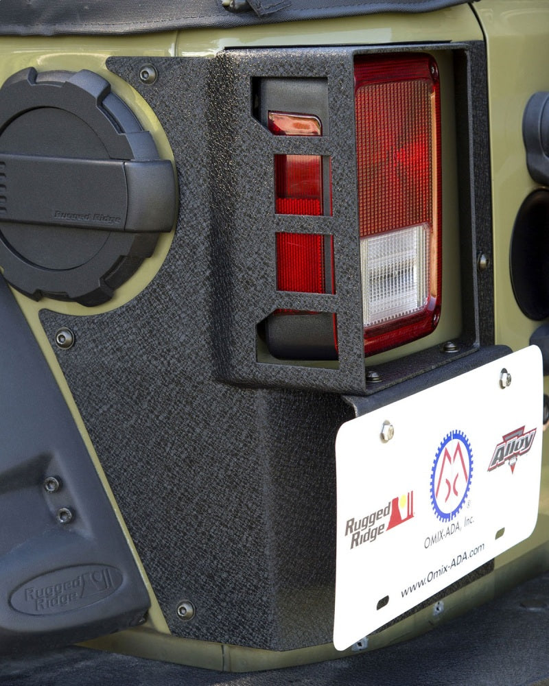Rugged Ridge XHD Corner Guard Rear 07-18 Jeep Wrangler JKU 4 Door - 11615.20 for 2007-2018 Jeep Wrangler - detail view
