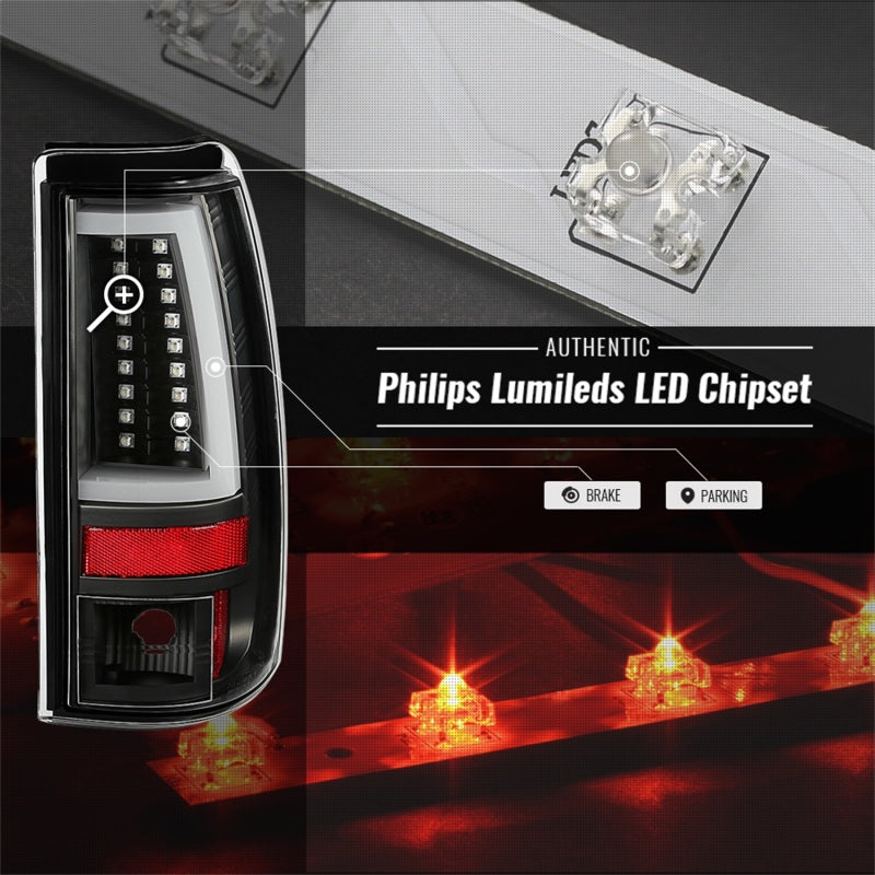 Spyder 03-06 Chevy Silverado - (Does Not Fit Stepside) LED Tail Lights - All Black ALT-YD-CS03V2-LED - 5085849