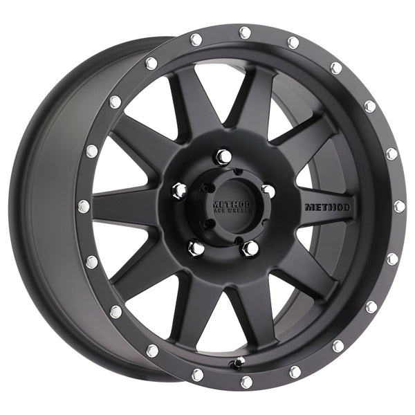 Method MR301 The Standard 17x9 -12mm Offset 5x5 94mm CB Matte Black Wheel - MR30179050512N by Method Wheels - front view
