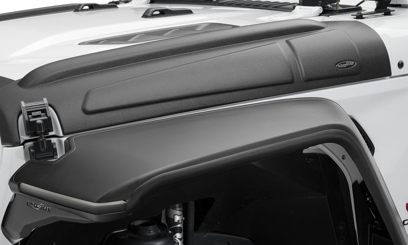 Bushwacker 18-22 Jeep Wrangler 2/4dr / 20-22 Jeep Gladiator Trail Armor Hood Armor (3pc) - Tex. Blk - 14131