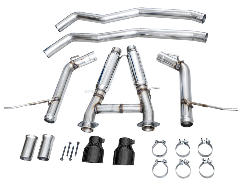 AWE Tuning 18-23 Dodge Durango SRT &amp; Hellcat Track Edition Exhaust - Diamond Black Tips - 3020-33952