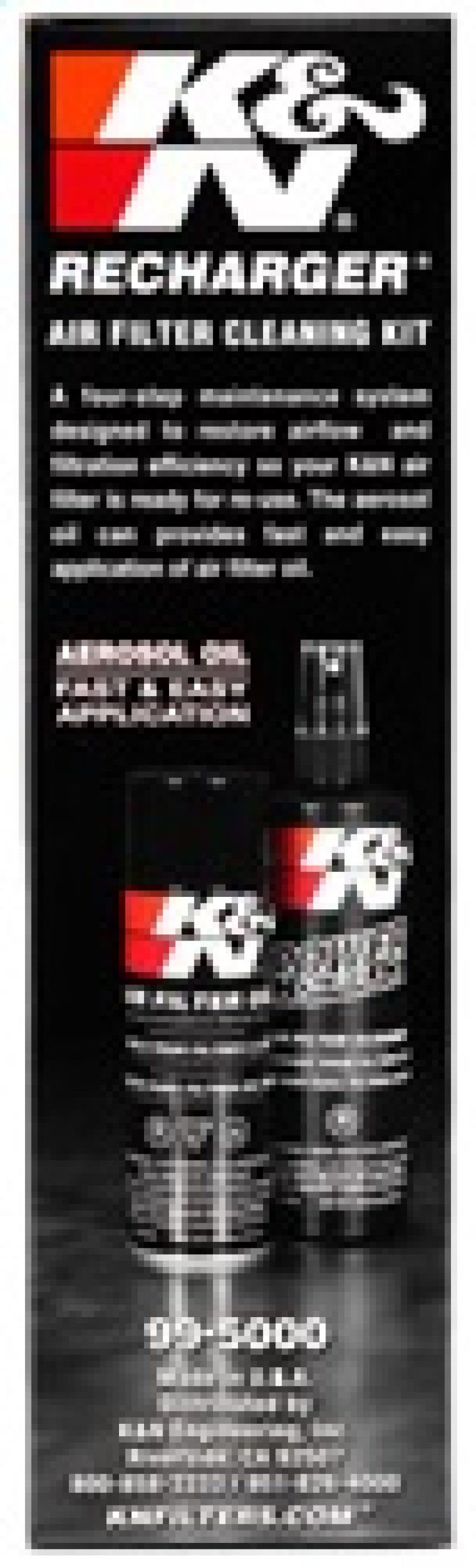 K&amp;N Aerosol Oil Recharger Service Kit - 99-5000
