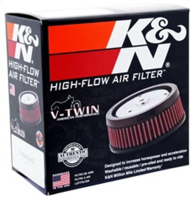 K&N Replacement Unique Air Filter 6.625in L x 4.75in W x 1.625in H with 1 Flange for Harley Davidson - HD-1614