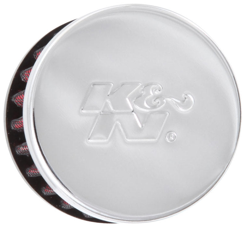 K&N Clamp On Rubber Base Crankcase Vent Filter 0.375in Flange ID x 2in OD x 1.5in Height - 62-1320
