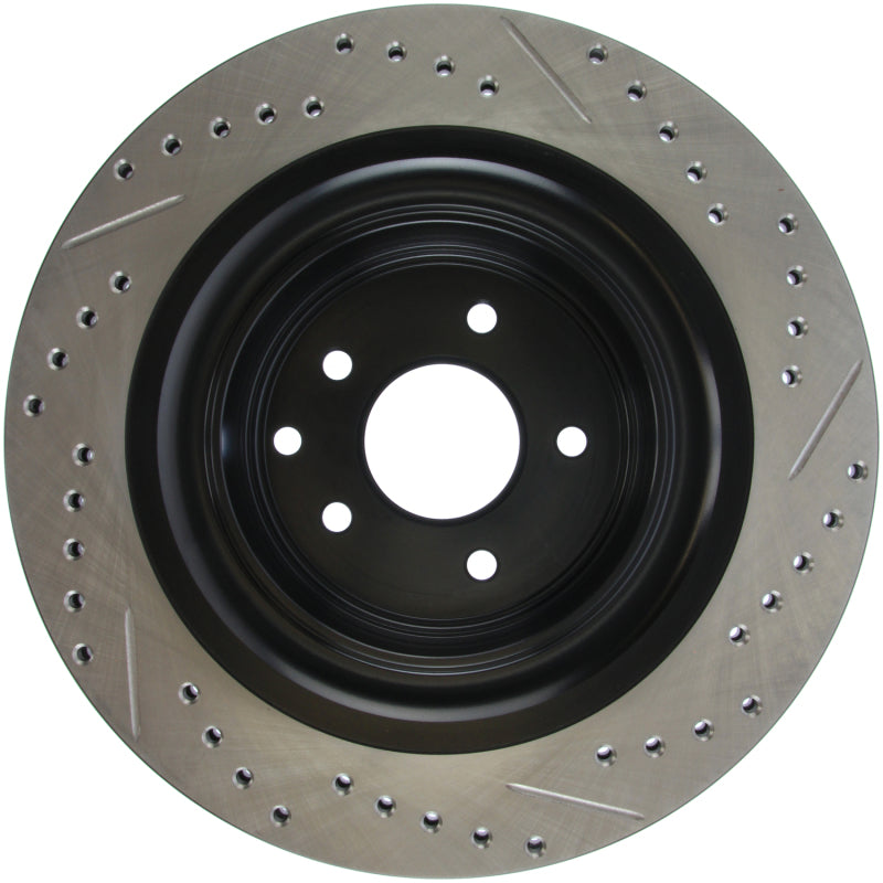 StopTech Infiniti G37 / Nissan 370Z SportStop Slotted &amp; Drilled Rear Right Rotor - 127.42101R