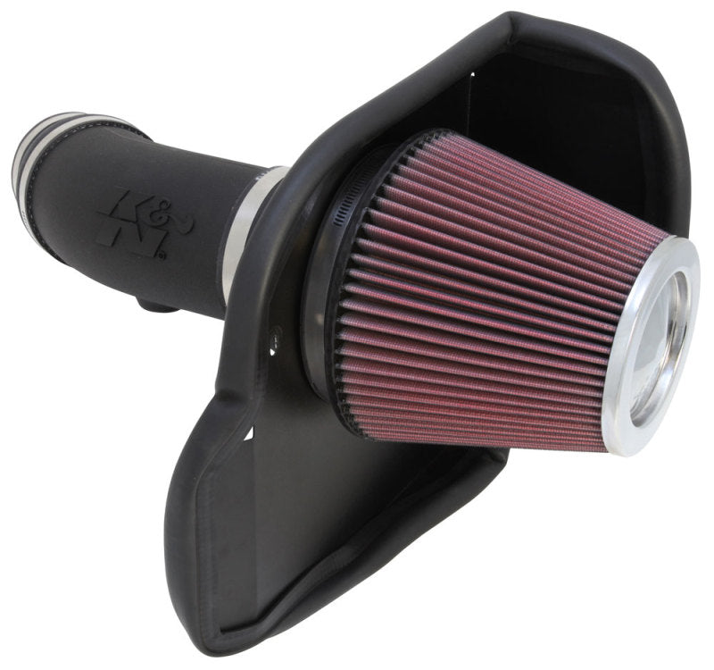 K&N 11-14 Dodge Challenger 6.4L V8 Performance Intake - 57-1565 for 2011-2023 Dodge Challenger - front view