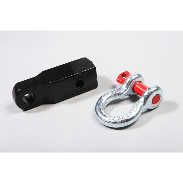 Rugged Ridge D-Shackle Assembly Receiver Hitch - 11234.01 for 2007-2018 Jeep Wrangler - front view