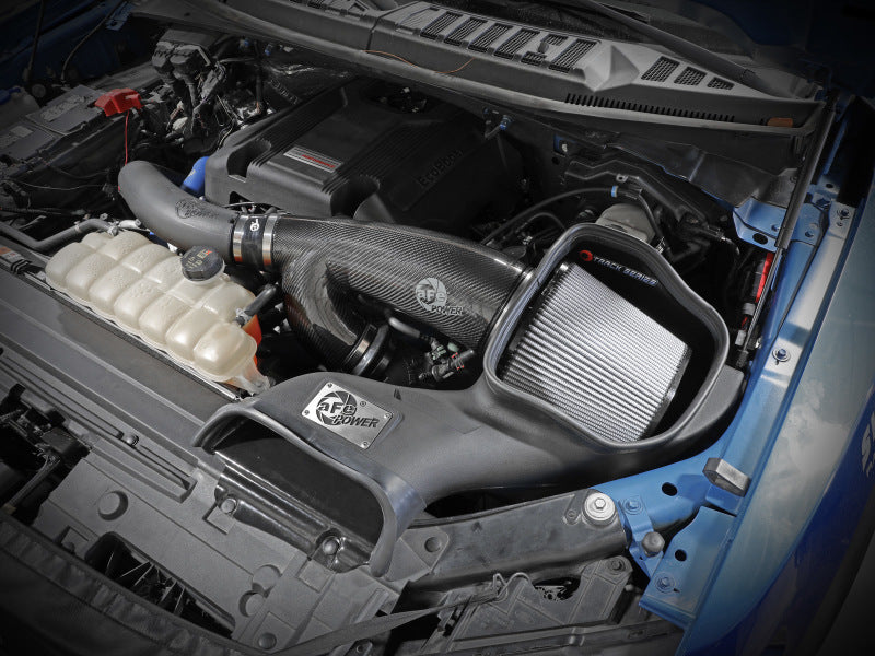 aFe 17-20 Ford F-150/Raptor Track Series Carbon Fiber Cold Air Intake System With Pro DRY S Filters - 57-10010D