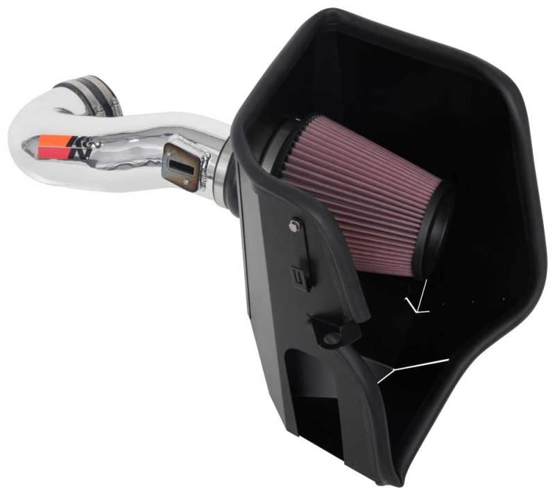 K&N 2019 Chevy Silverado / GMC Sierra 1500 V8-5.3/6.2L Performance Air Intake Kit - 77-3110KP