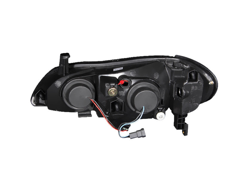 ANZO 2000-2004 Infiniti I30 Projector Headlights w/ Halo Black - 121077