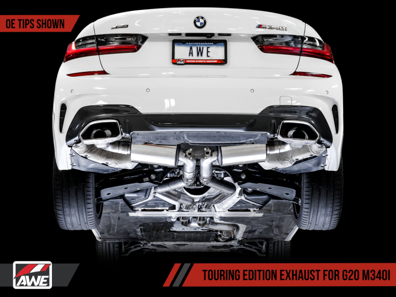 AWE Tuning 2019+ BMW M340i (G20) Non-Resonated Touring Edition Exhaust (Use OE Tips) - 3015-11058