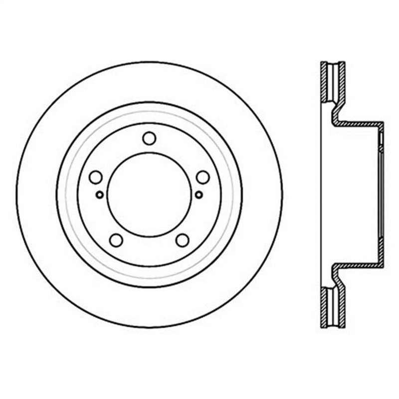 StopTech 07-09 Toyota Tundra / 08-09 Toyota Sequoia Front Left Slotted &amp; Drilled Rotor - 127.44156L
