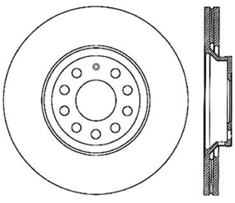 StopTech 09 VW Passat CC / 06-09 Passat Slotted &amp; Drilled Left Rear Rotor - 127.33113L