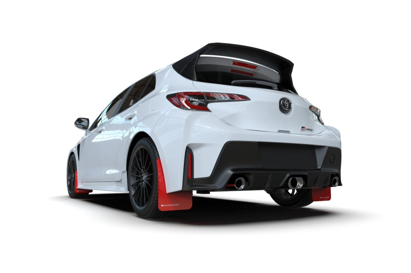 Rally Armor 2023 Toyota GR Corolla Red UR Mud Flap w/ White Logo - MF89-UR-RD-WH
