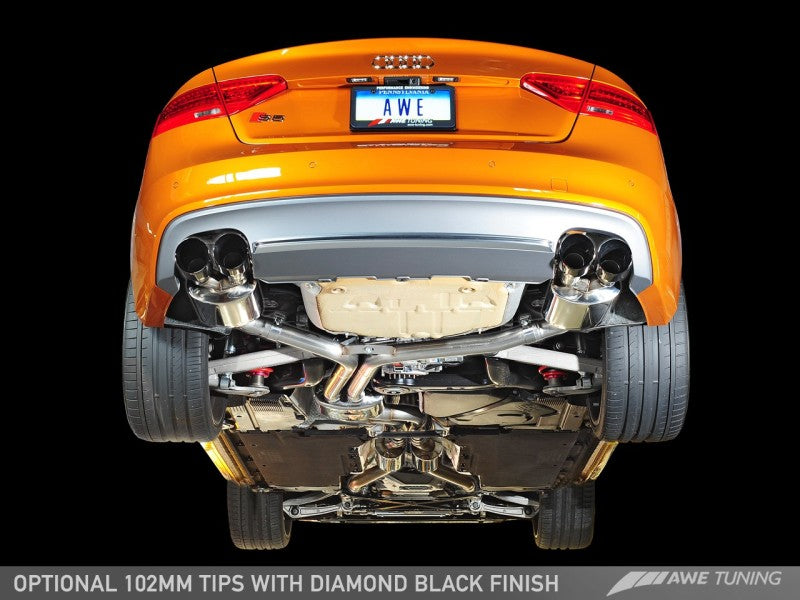 AWE Tuning Audi B8.5 S5 3.0T Touring Edition Exhaust System - Diamond Black Tips (102mm) - 3010-43030