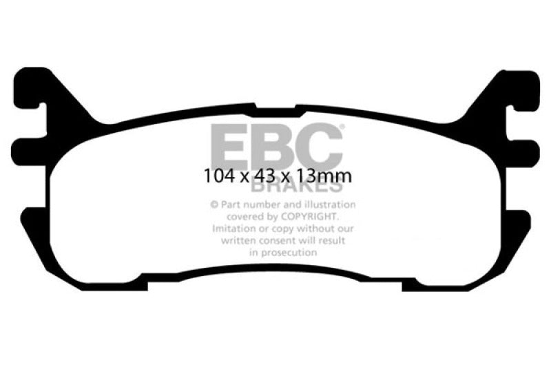 EBC 97-02 Ford Escort 2.0 Greenstuff Rear Brake Pads - DP21003