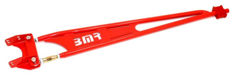 BMR 82-02 3rd Gen F-Body Adj. Bolt-In Torque Arm - Red - TA001R for 1982-1992 Chevrolet Camaro - angle view