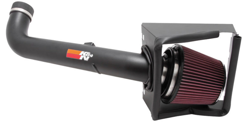 K&N 07-08 Ford F250 SD V8-5.4L Black High Flow Performance Kit - 77-2577KTK for 2007-2010 Ford F 250 - front view