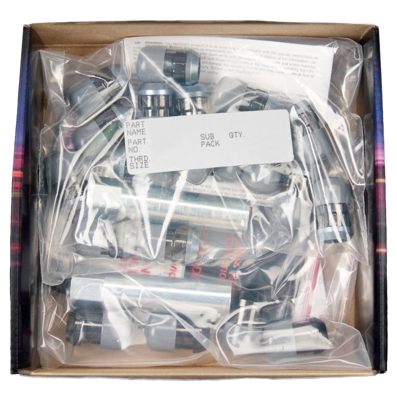McGard SplineDrive Tuner 4 Lug Install Kit w/Locks &amp; Tool (Cone) M12X1.5 / 13/16 Hex - Black - 65457BK