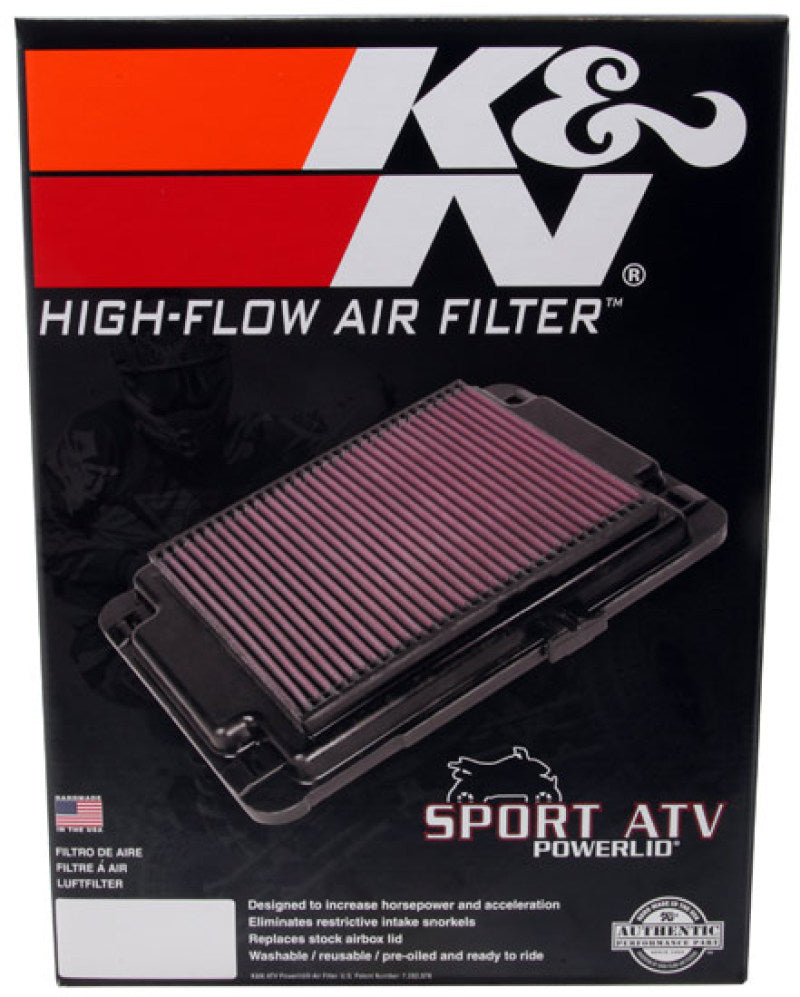 K&N 06-09 & 12-13 Honda TRX450ER / 06-09 TRX450R Powerlid Air Box Cover - HA-4506-T for 2006-2014 Honda TRX450ER Electric Sta
