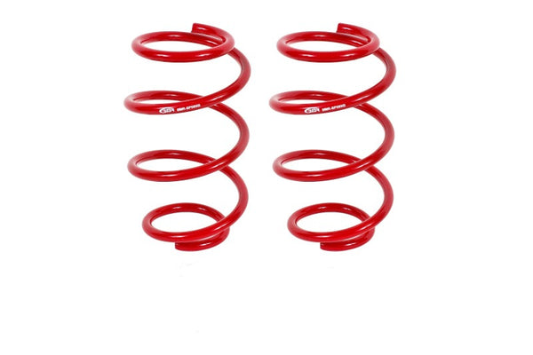 BMR 15-23 S550 Mustang Front Performance Version Lowering Springs - Red - SP089R for 2015-2023 Ford Mustang - front view