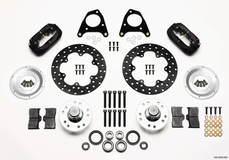Wilwood Forged Dynalite Front Drag Kit Drilled Rotor 87-93 Mustang 84-86 SVO 5 Lug - 140-4503-BD