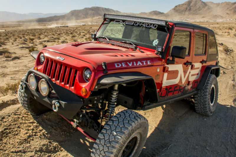 DV8 Offroad 07-18 Jeep Wrangler JK Front &amp; Rear Flat Tube Fenders - FENDB-02