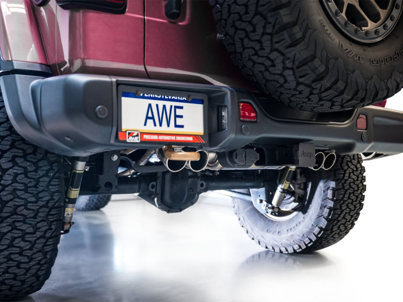 AWE 21+ Wrangler 392 Switchpath Cat-Back Exhaust- Quad BashGuards - 3025-41392