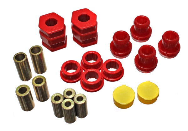 Energy Suspension 96-00 Honda Civic/CRX Red Front Control Arm Bushing Set - 16.3114R for 1996-1998 Honda Civic - front view