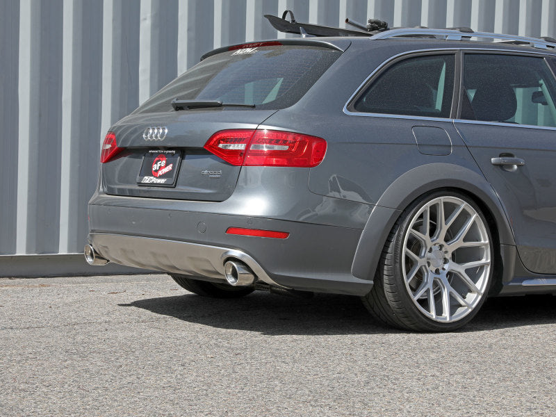afe MACH Force-Xp 13-16 Audi Allroad L4 SS Axle-Back Exhaust w/ Polished Tips - 49-36437-P